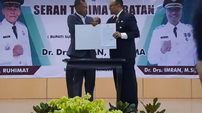 Serah Terima Penjabat Bupati Subang, Ruhimat Titip Subang ke Imran