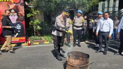 Jelang Nataru Polres Subang Musnahkan Narkotika