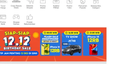 Promo Belanja Terbesar 12.12 Jangan Sampai Terlewat(shopee.co.id)