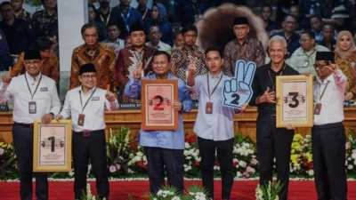 Hasil Survei  dan Sorotan, Tiga Calon Presiden (Capres) dalam Debat Pertama Pilpres 2024