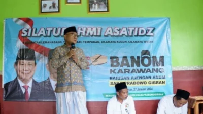 Puluhan Asatidz Di Karawang Berkomitmen mendukung Prabowo-Gibran