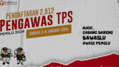 Pendaftaran Pengawas Tempat Pemungutan Suara (TPS) Pemilu 2024 Telah Dibuka oleh Bawaslu, Cek Disini Link Daftarnya!