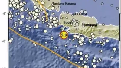 Gempa Bumi Banten M 5,9 Tidak Berpotensi Tsunami, Terasa Sampai Bandung (Image From: X/@infoBMKG)