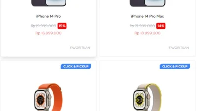 Daftar Harga iPhone Terbaru Tahun 2024. (Sumber Gambar: Screenshot via iBox)