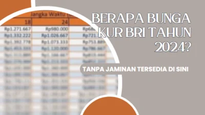 Berapa Bunga KUR BRI tahun 2024? Tanpa Jaminan tersedia di sini