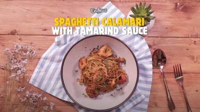 Beuh Mantap! Bikin Spaghetti Calamari with Tamarind Sauce, Yuk, Bikin Ketagihan sampai ke Hati (Image From: Thumbnail YouTube Endeus.tv)