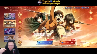 Simulasi Gacha Attack on Titan di Mobile Legends Berburu Skin AOT dan Rahasia Hemat Ala VY Gaming! ( Sumber YouTube Vy Gaming )