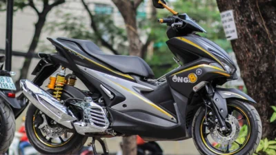 Modifikasi Aerox Elegan Abu Abu