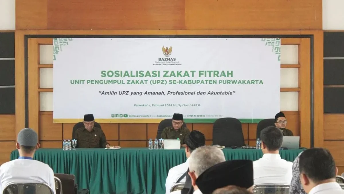 TARGET. Baznas Kabupaten Purwakarta menargetkan penerimaan zakat, infak, sedekah dan dana sosial keagamaan lai