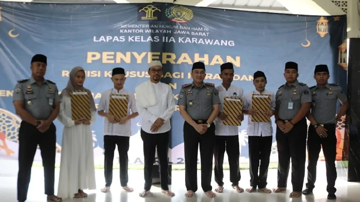 Dapat Remisi Khusus Idul Fitri, 3  Orang Napi di Karawang Langsung Bebas