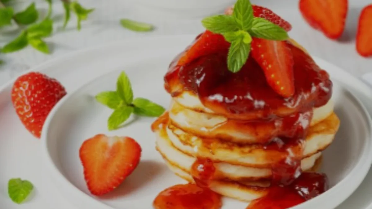 Resep Pancake Stroberi Tanpa Gula, Ide Menu Sarapan Praktis