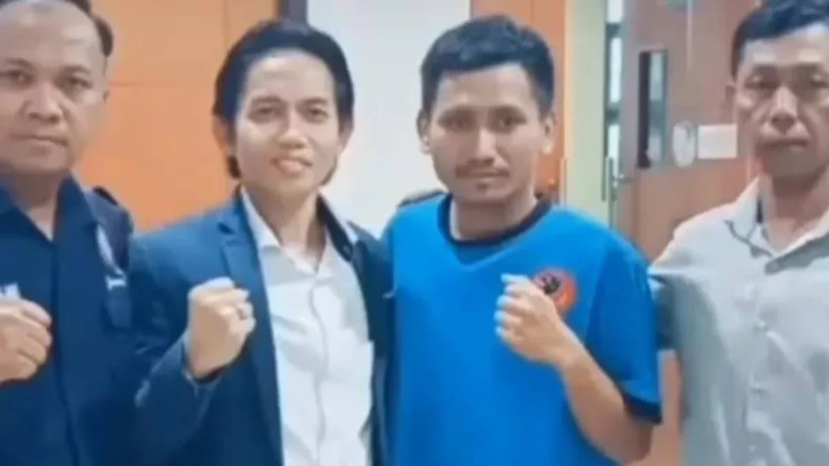 Pegi Setiawan bebas seusai sidang praperadilan. Sumber (TikTok Agus.dn94)