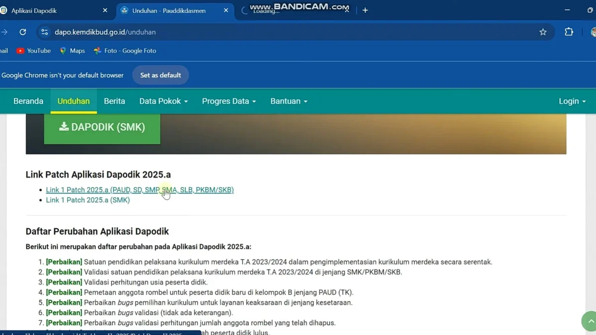 Cara Memperbarui Aplikasi Dapodik Versi 2025.a