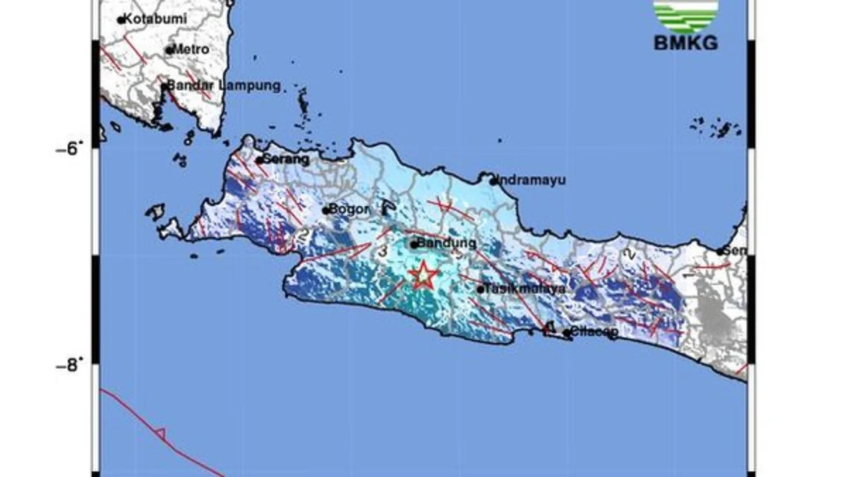 Gempa Garut, Rabu (18/9/2024) pagi. (Sumber Foto: dok. BMKG)