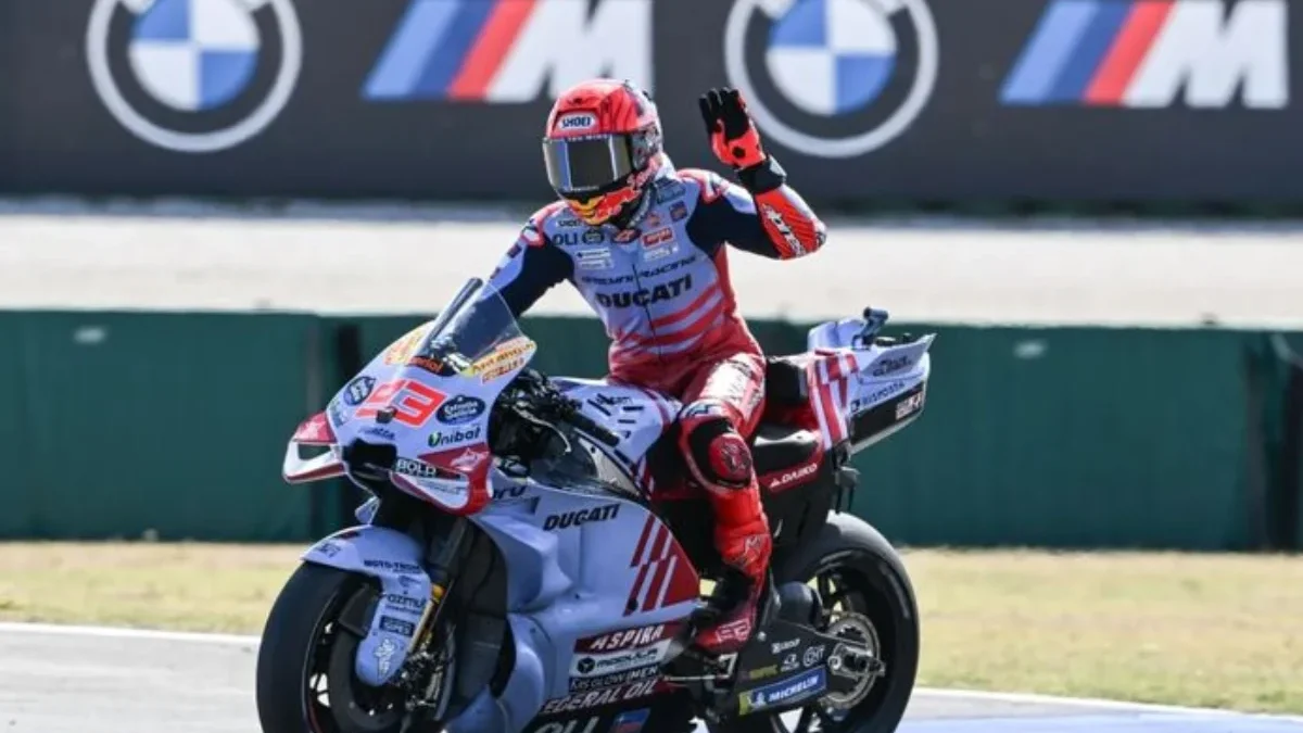 Pembalap Gresini Ducati, Marc Marquez sumber foto ( BOLASPORT.COM )