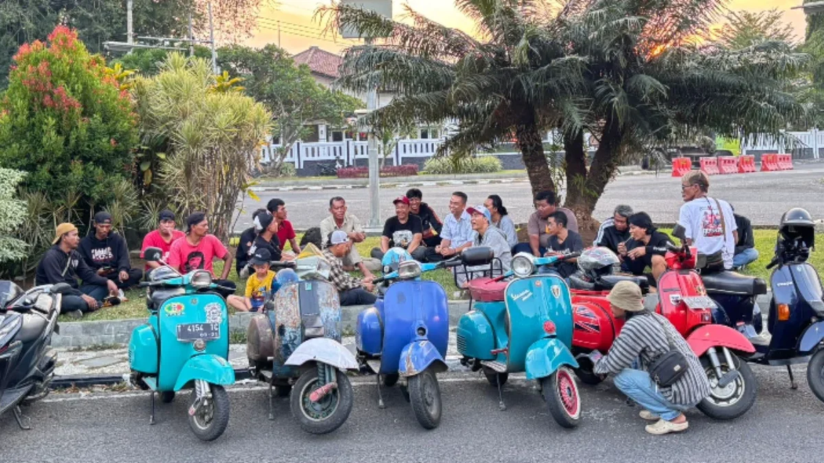 Komunitas Vespa Antique Club Subang Dukung Kang Jimat dan Aceng Kudus, Ciptakan Semangat Baru di Pilkada 2024