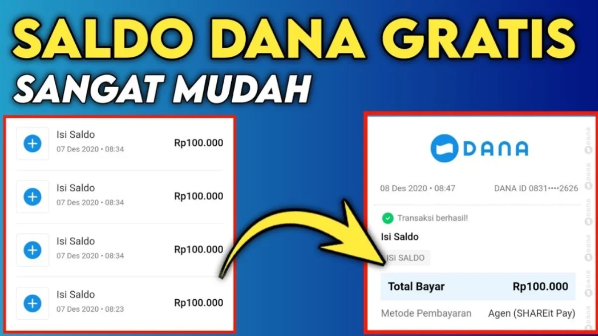 Cara Klaim Saldo DANA Gratis Rp100.000 Langsung Cair dan Masuk Dompet DANA