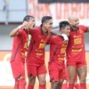 Selebrasi pemain Persija Jakarta saat melawan Persib Bandung di BRI Liga 1 2024-2025. (c) foto Bola.net