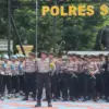 Ratusan personel TNI, Polri, dan Pemerintah Kabupaten Subang mengikuti apel gabungan di Lapangan Mako Polres S