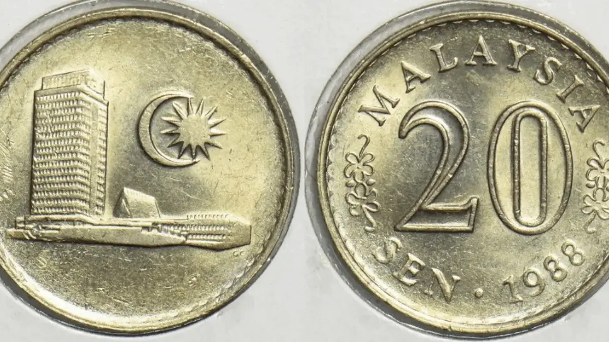 Harga Koin 20 Sen Malaysia 1988