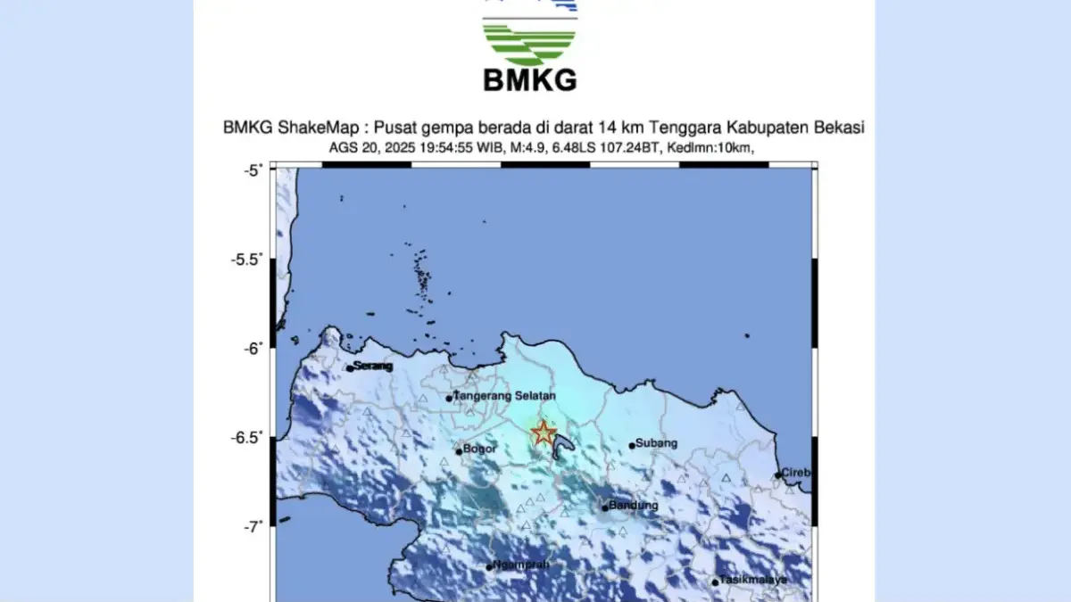 Penyebab gempa bekasi