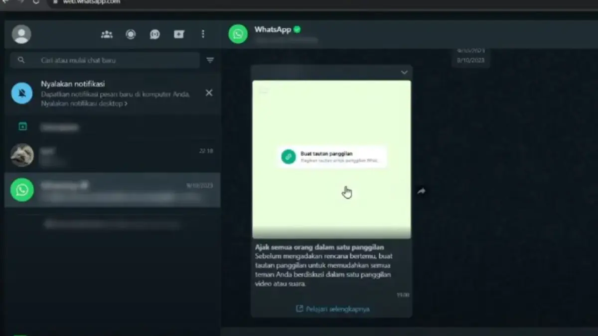 Cara Blur Chat WhatsApp Web untuk Menjaga Privasi