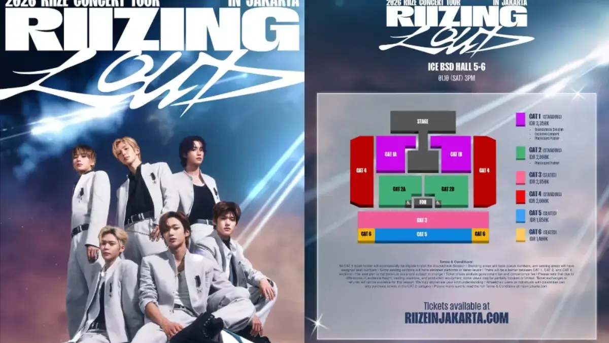 Harga Tiket Konser RIIZE \'Riizing Loud\' di Jakarta, Mulai Rp 1,4 Juta
