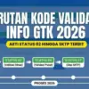 Cek Validasi Info GTK