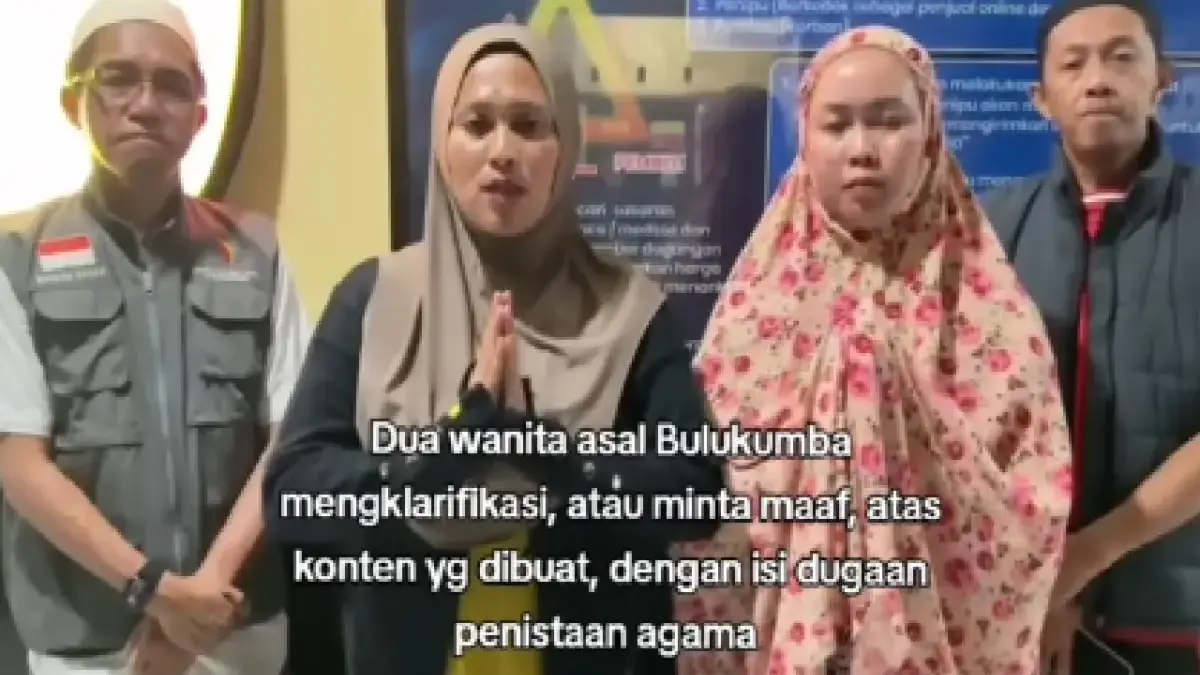 Dua Wanita di Bulukumba Menista Al-Quran Berujung Minta Maaf, Alasannya: Kepentingan Konten!