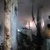 Hampir 200 Kios Hangus Terbakar di Pasar Rebo Purwakarta, Pemadaman Api Terkendala Jalan Sempit.