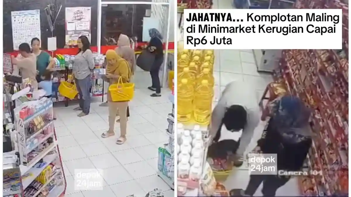 Viral Pencurian di Minimarket Cibinong Bogor, Para Pelaku Berkomplot Terekam CCTV.