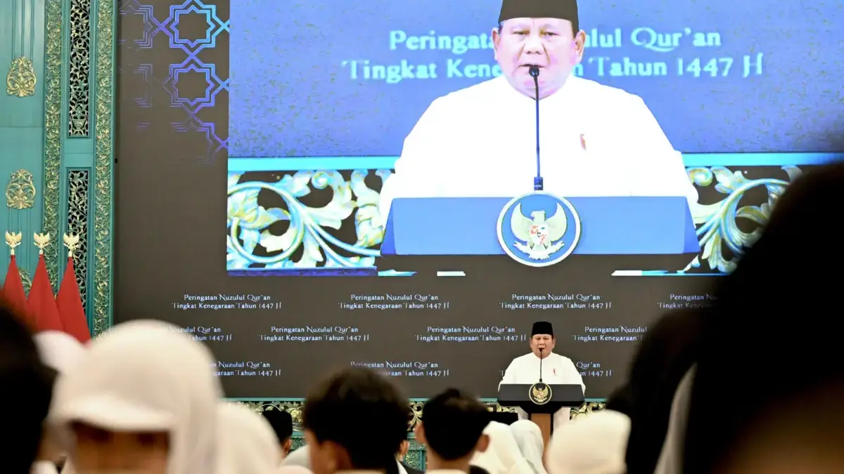 Prabowo Ajak Jadikan Al-Qur’an Sumber Persatuan Bangsa di Peringatan Nuzulul Qur’an.
