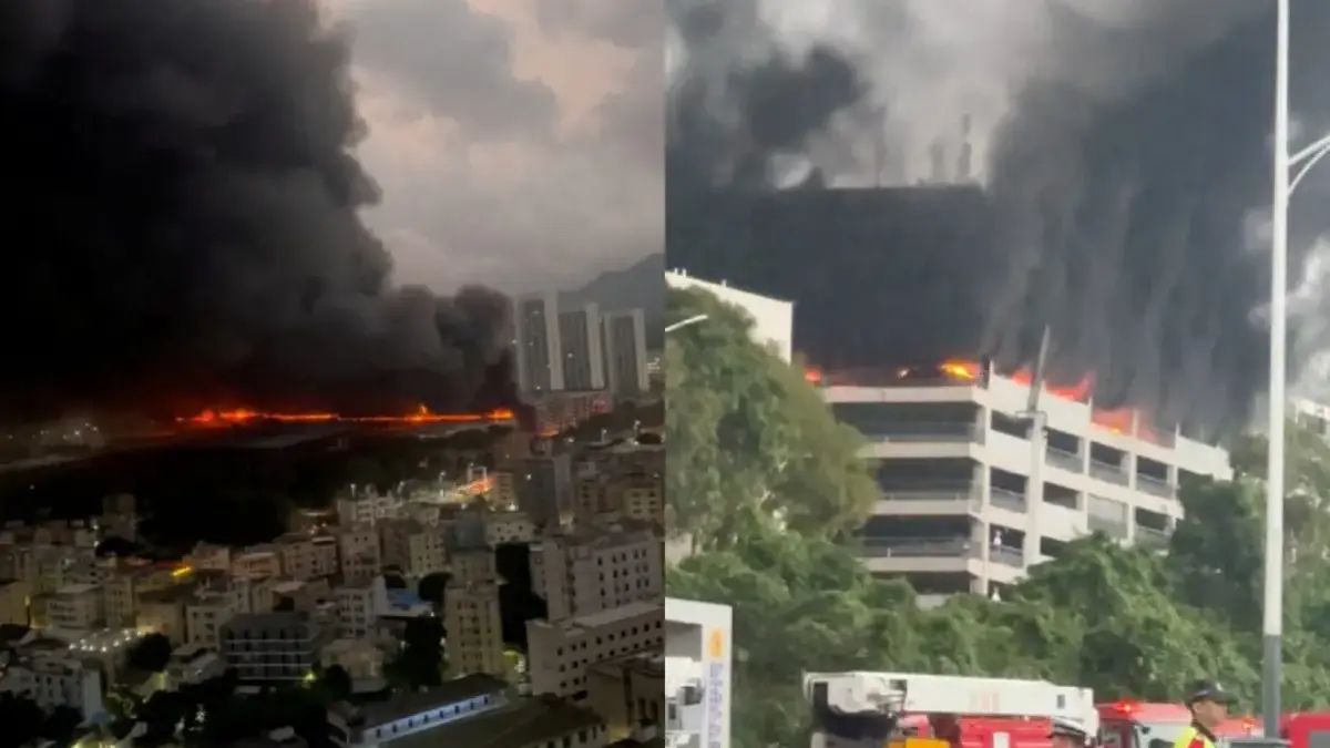 Kebakaran Hebat di Fasilitas BYD Shenzhen, Area Parkir Mobil Uji Ludes Terbakar.