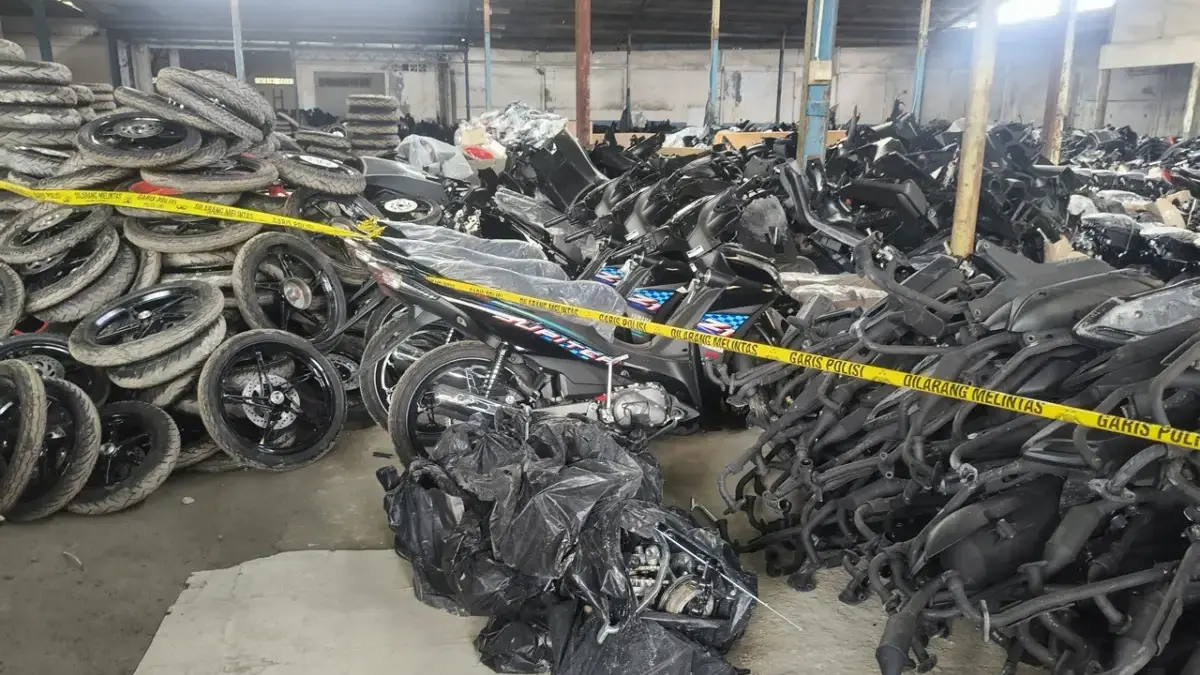 Polisi Grebek Gudang Penadah, 1.494 Motor Diduga Jadi Barang Selundupan Internasional