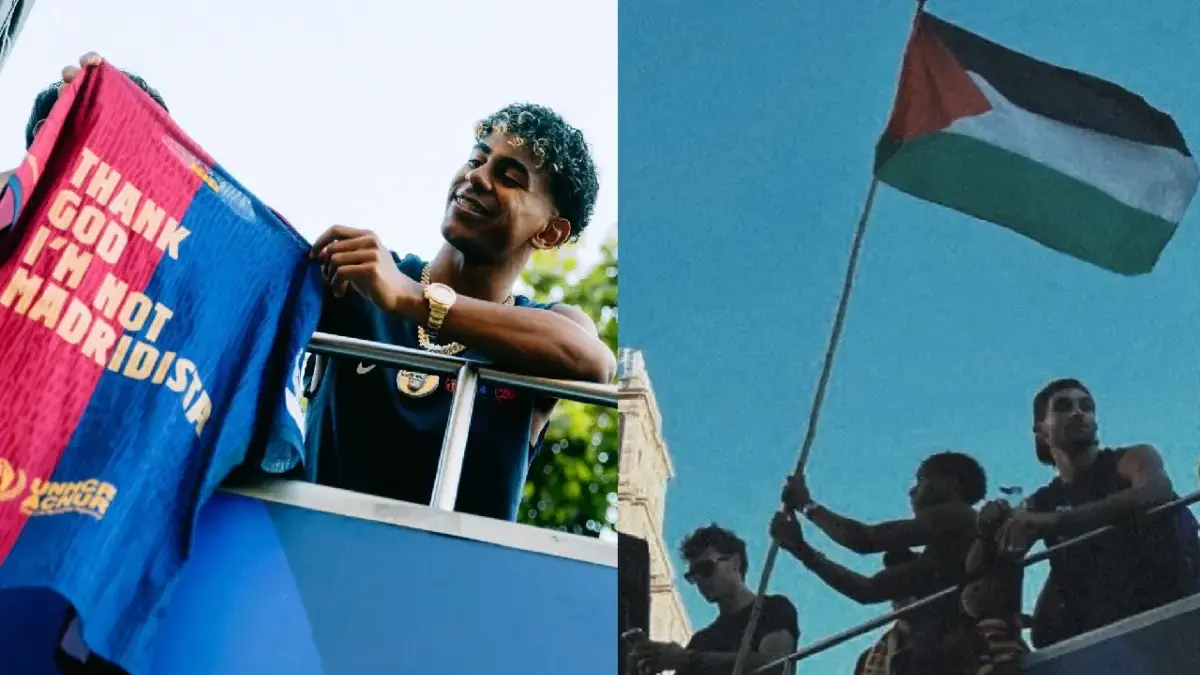Lamine Yamal Kibarkan Bendera Palestina, Hansi Flick: Saya Tak Suka Hal-hal Seperti Ini! Lamine Yamal Kibarkan Bendera Palestina, Hansi Flick: Saya Tak Suka Hal-hal Seperti Ini!