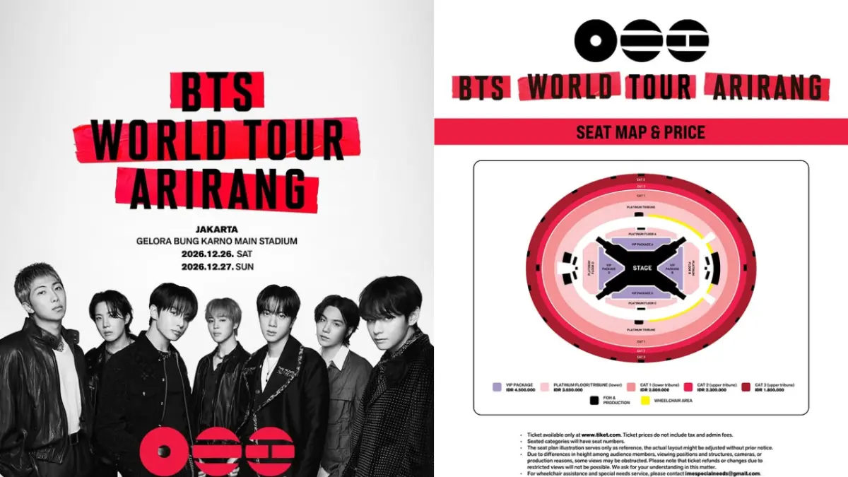 Harga Tiket Konser BTS Di Jakarta 2026, Paling Murah Rp1,8 Juta.