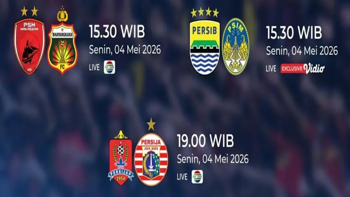 Jadwal BRI Super League Hari Ini, Senin 4 Mei 2026: Persija Incar Kemenangan, Persib Coba Jaga Asa!