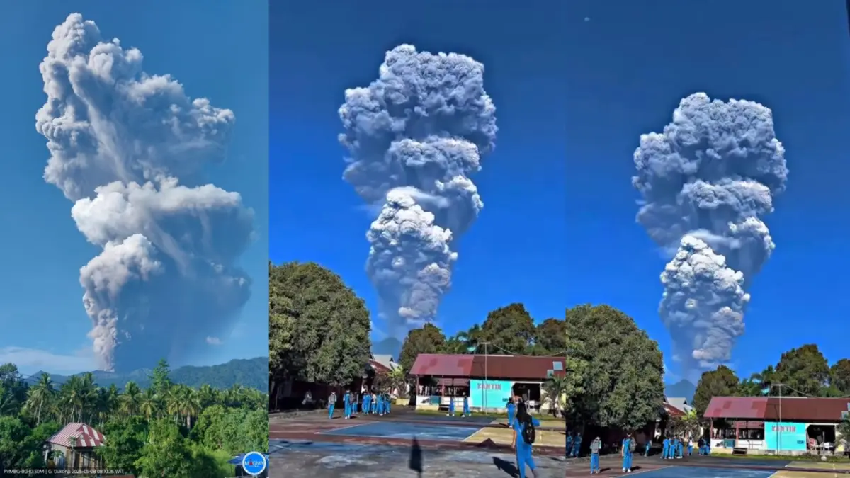 Erupsi Gunung Dukono Maluku Utara Pagi Ini, Letusan Abu Capai 10.000 Meter