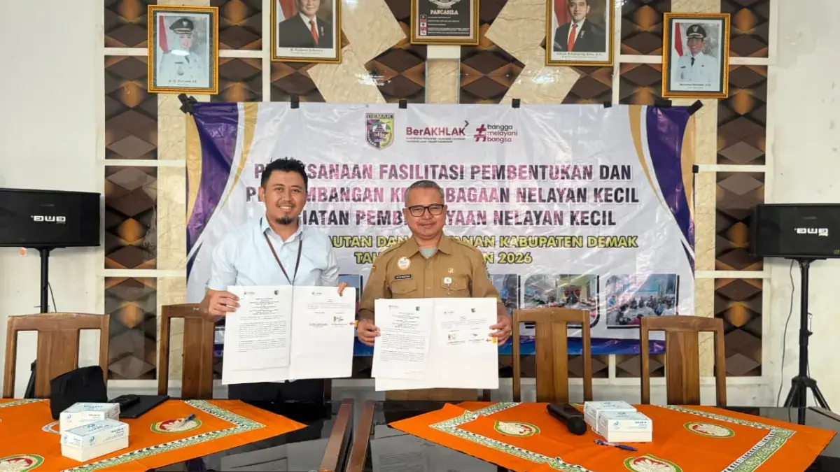 Dukung Nelayan Lebih Aman Melaut, Askrindo Gandeng DKP Kabupaten Demak